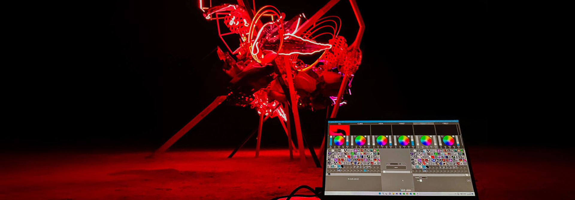 A large LED installation mapped with ELM