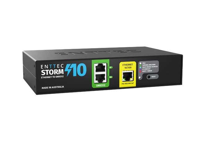 Storm10 – 10-universe Ethernet to DMX gateway
